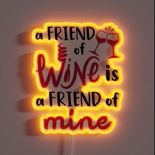 Charger l&#39;image dans la galerie, RGB Neon Sign: Cheers to Friends Who Share Great Wine