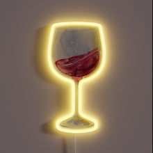 Charger l&#39;image dans la galerie, Breathtaking wine glass design in vibrant RGB neon lighting accents.