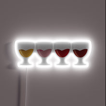 Charger l&#39;image dans la galerie, Shining Wine Glass LED Sign with Vibrant RGB Neon Accents