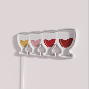 Customizable Wine Glass RGB Neon Sign with Colorful Lighting Design