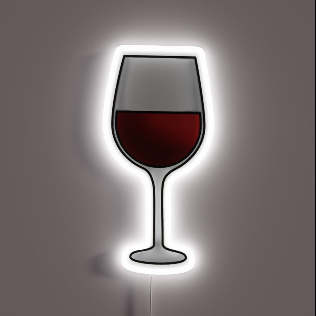 Vibrant RGB LED neon light for modern wine lover decor.