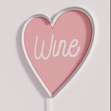 Charger l&#39;image dans la galerie, Vibrant RGB Wine Heart Neon Sign for Modern Bar Decorations