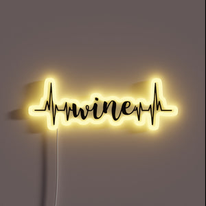 Vibrant wine-themed decor with RGB neon lighting and modern graphics.