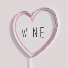 Charger l&#39;image dans la galerie, RGB Neon Heart Shaped Wine Bar Decor Wall Sign Accent