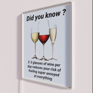 RGB Neon Sign with Wine Quote Necessity is Bliss Design