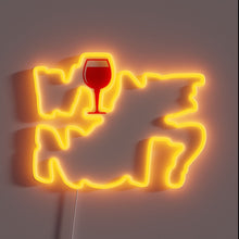Charger l&#39;image dans la galerie, Eye-catching neon wine sign for wine enthusiasts and home bars.
