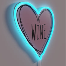 Charger l&#39;image dans la galerie, Neon lit wine bar decoration with colorful RGB glow effect