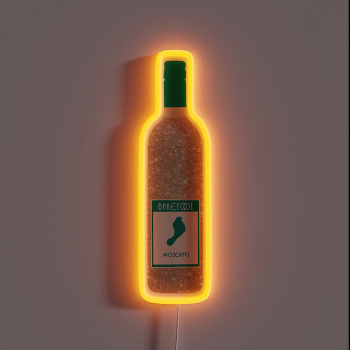 Neon bar decoration with colorful wine theme LED light display.
