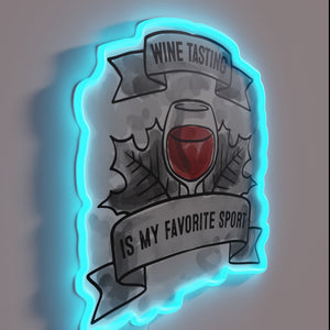 Vibrant Neon Wine Tasting Sign Adds Ambiance to Any Room