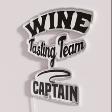 Charger l&#39;image dans la galerie, Vintage wine tasting team captain humorous colorful LED neon decoration