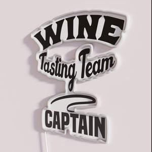 Vintage wine tasting team captain humorous colorful LED neon decoration