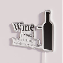 Charger l&#39;image dans la galerie, Neon wine sign decor: RGB glow for your chaotic office.