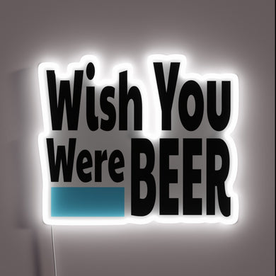 Quirky Beer Lover's Gift: Humorous Wish You Were Here Sign