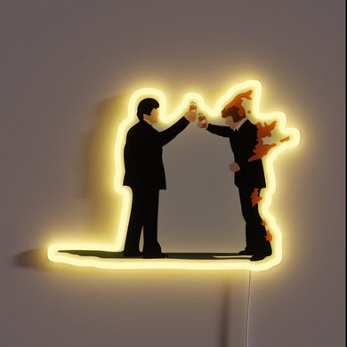 Quirky neon sign perfect for beer lovers' fun gathering spaces.