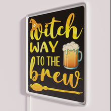 Charger l&#39;image dans la galerie, Quirky witch way to beer lovers dark humor Halloween neon sign