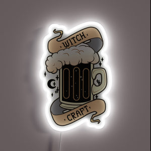 Magical Neon Sign for Beer Lovers and Halloween Party Decorations