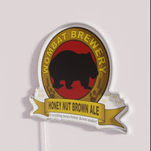 Charger l&#39;image dans la galerie, Neon beer bar decor: Wombat Brewery&#39;s Honey Nut Brown Ale Sign