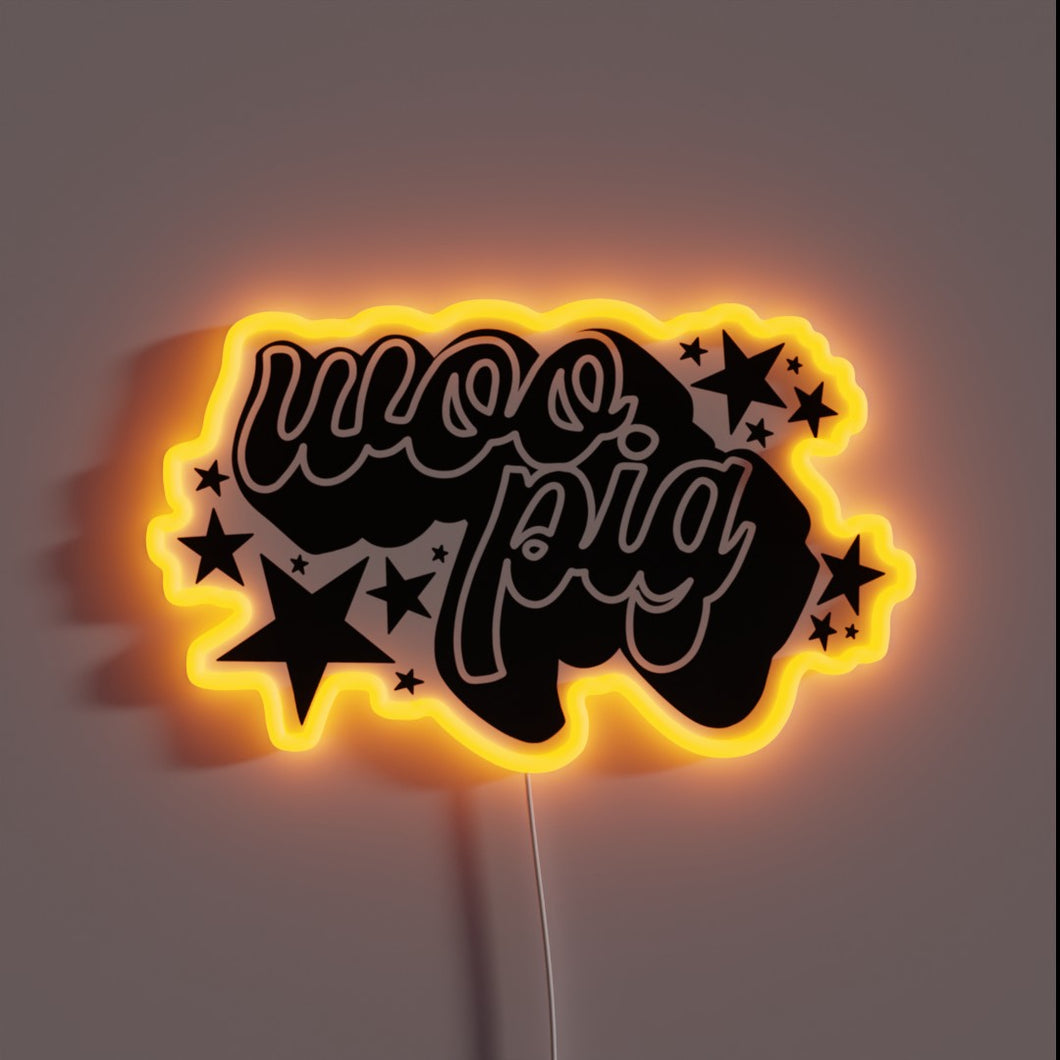Vibrant Woo Pig Arkansas Razorbacks LED Neon Sports Room Decoration