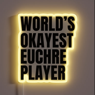 Neon Sign: Proclaiming Humorous Bragging Rights in Euchre Enthusiast Spaces