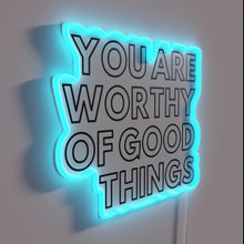 Charger l&#39;image dans la galerie, RGB Worthy Neon Sign with Bright Color Changing LED Lighting