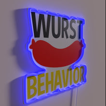 Charger l&#39;image dans la galerie, German-inspired humor with colorful RGB neon signage and flag accents.
