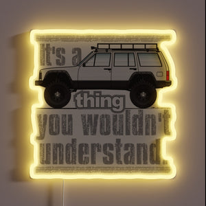 Eye-catching XJ White LED Neon Sign with Bright RGB Lighting