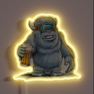 Neon Sign Featuring RGB Colors Perfect for Apres Ski Gatherings