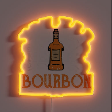 Eye-catching bourbon-themed neon sign that's perfect for whiskey enthusiasts everywhere.