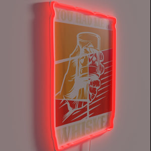 Romantic Whiskey Lover's Dream Decor - Vibrant Bourbon Sign Illumination