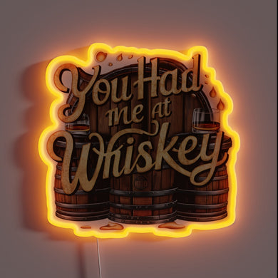 Home Bar Decor with Whiskey-Themed RGB Neon Light Sign