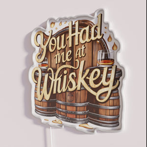 Whiskey lover's dream neon bar decor with colorful RGB lights