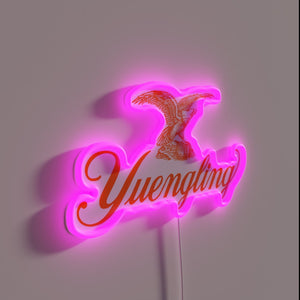 Vibrant Orange and Blue Neon Light Sign with "Yuengling" Lettering