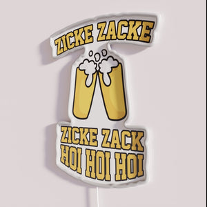Authentic German-inspired neon Oktoberfest decoration with vibrant RGB color accents.