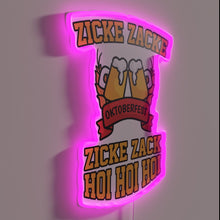 Charger l&#39;image dans la galerie, Traditional German spirit energized by vibrant Oktoberfest-themed RGB neon lighting.