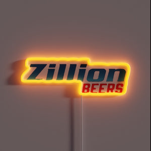 Neon Beer Sign with Customizable RGB Colors and Fun Design