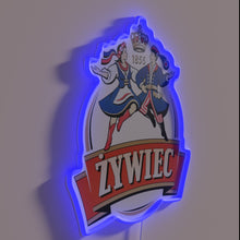 Charger l&#39;image dans la galerie, Welcome to Poland with vibrant Zywiec brewery&#39;s colorful neon glow
