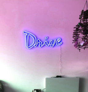 Drive movie logo neon