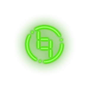 green 263_ybcoin_coin_crypto_crypto_currency led neon factory