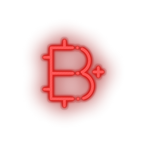 red 292_add_bitcoin_coin_cryptocurrency_plus led neon factory