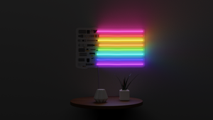 LGBT flag rainbow neon light saber