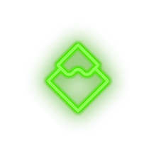 Charger l&#39;image dans la galerie, green 312_waves_coin_crypto_cryptocurrency_currency led neon factory