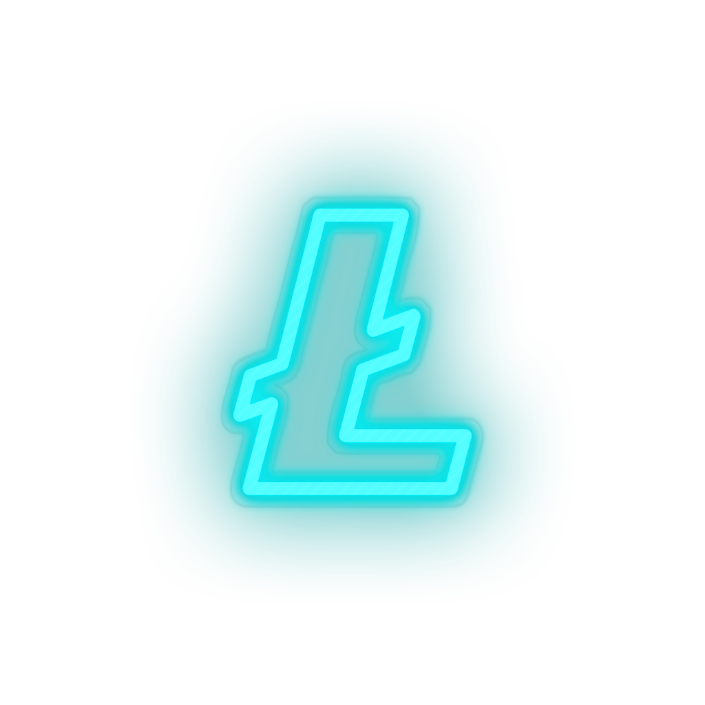 ice_blue 319_coin_cryptocurrency_lite_coin_money led neon factory