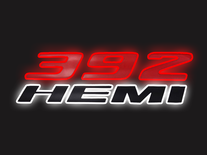 392 HEMI neon sign