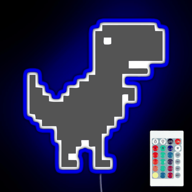 8bit Dino RGB neon sign remote