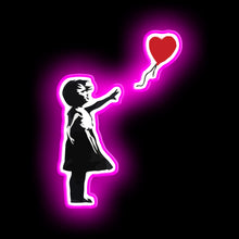 Charger l&#39;image dans la galerie, Banksy with Balloon neon sign