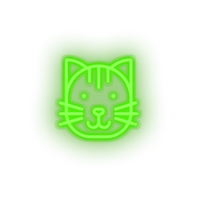 Charger l&#39;image dans la galerie, green cat led animal carnivore cartoon cat house pet pet zoo neon factory