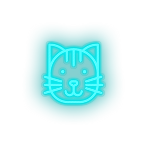 ice_blue cat led animal carnivore cartoon cat house pet pet zoo neon factory