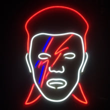 Charger l&#39;image dans la galerie, David Bowie Glass Neon Sign Lamp Light - Ziggy Stardust Pop Music Retro EXCLUSIVE