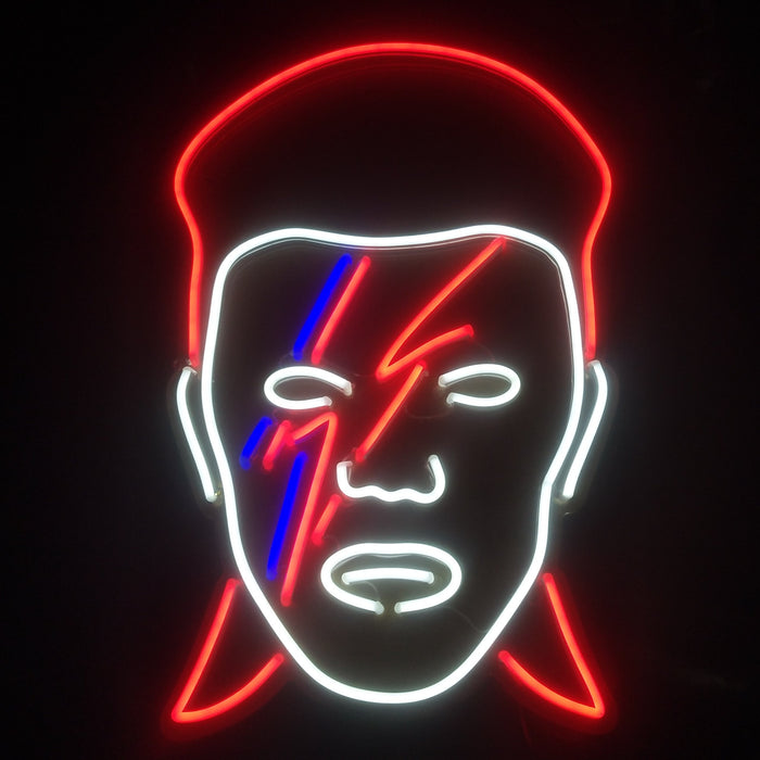 David Bowie Glass Neon Sign Lamp Light - Ziggy Stardust Pop Music Retro EXCLUSIVE