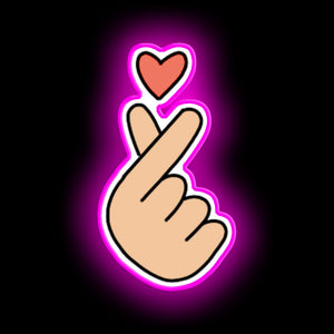 Finger Heart neon sign